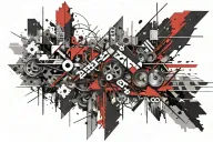 brick tattoo design idea