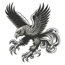 roman eagle with SPQR banner tattoo design idea