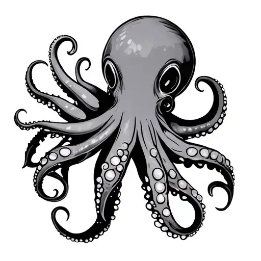 Navy Squid tattoo design idea