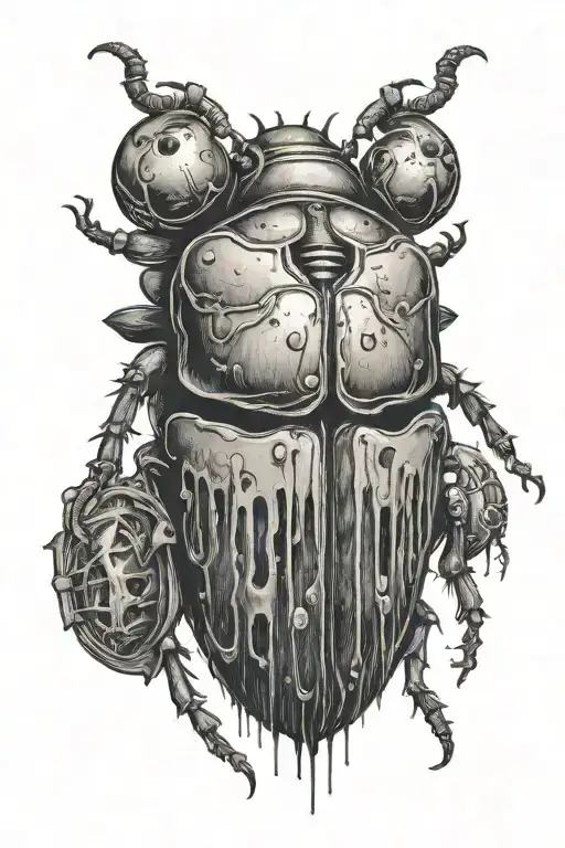 beetle tattoo design idea