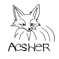 "Asher" minimalist fox  tattoo design idea