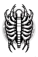 cancer sign and aerospace engineering symbols tattoo design idea