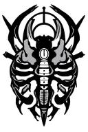 cancer sign and aerospace engineering symbols tattoo design idea