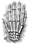 skeleton hand tattoo design idea