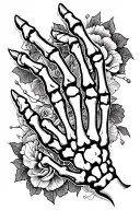 skeleton hand tattoo design idea