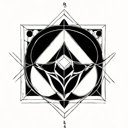 I need a tattoo in shape of sacred geometry . It should symbolize” as above as below, as within as without’. Try to make tattoo design idea