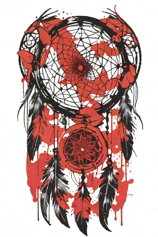 dream catcher tattoo design idea
