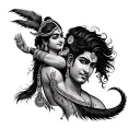 Ratha and arjun tattoo design idea