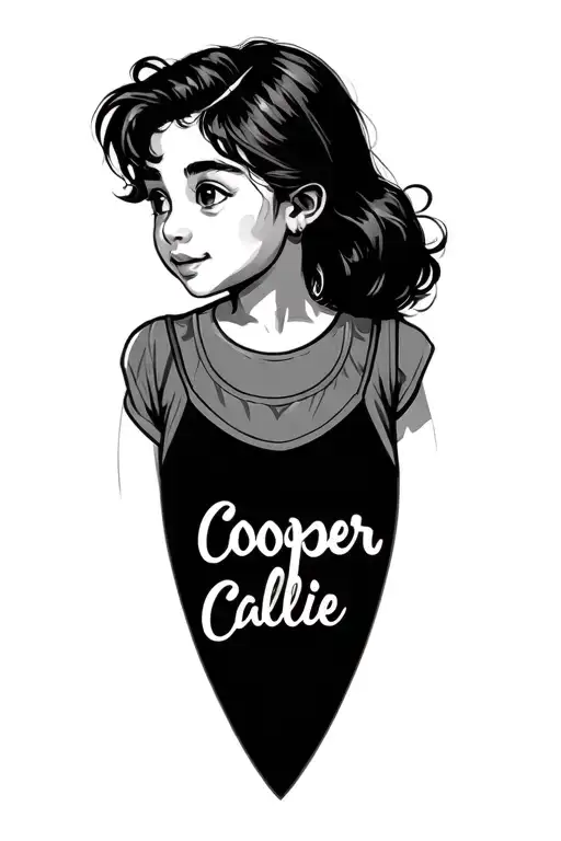 Cooper Callie kid names tattoo design idea