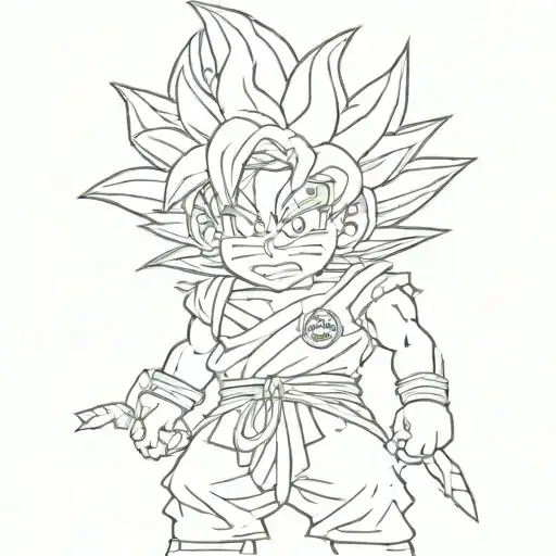 Kid Goku tattoo design idea