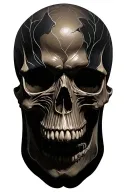 Skull Mysterious and Dark tattoo design idea