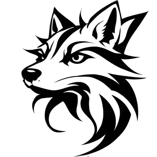 Fox Face tattoo design idea