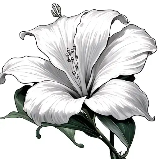 peace lily being poisoned tattoo design idea