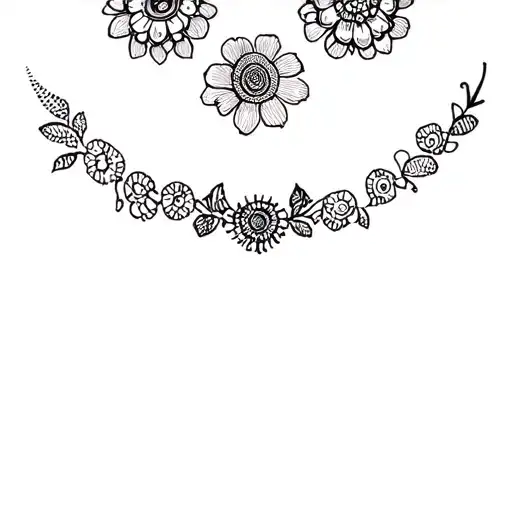 flowers mandala design inspired tattoo design idea