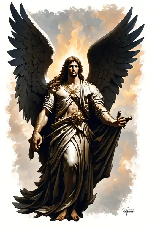 st Michael archangel tattoo design idea