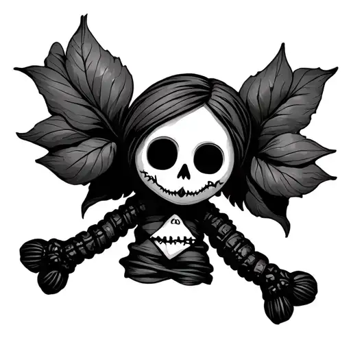 voodoo doll tattoo design idea
