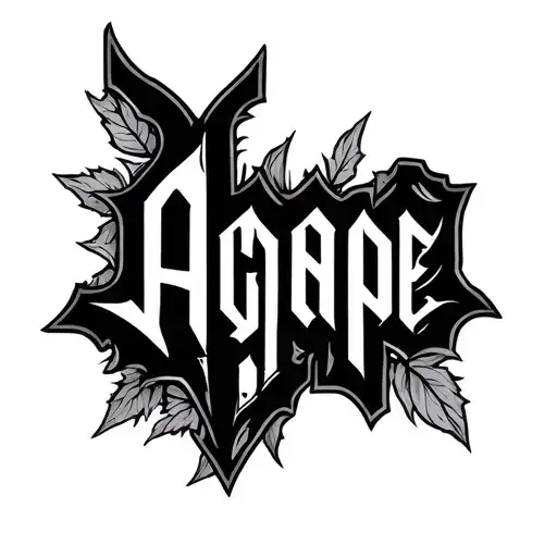"Agape " agape tattoo design idea