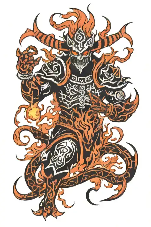 Ember spirit, shadow fiend, tinker from dota 2 tattoo design idea