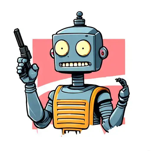 Bender Futurama with a tattoo design idea