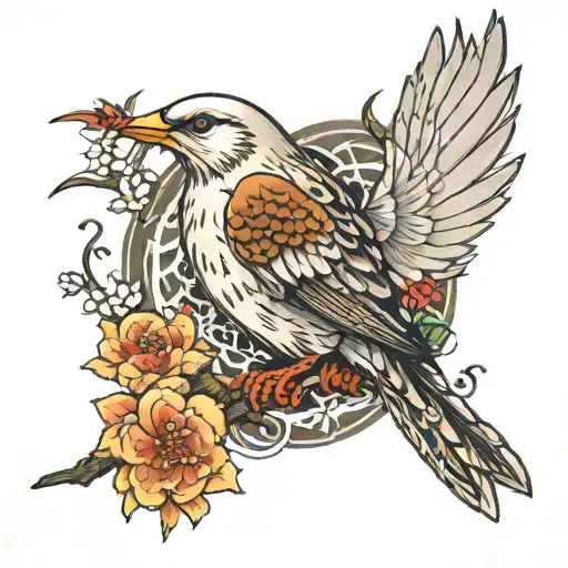 Eminem Mockingbird Flying tattoo design idea