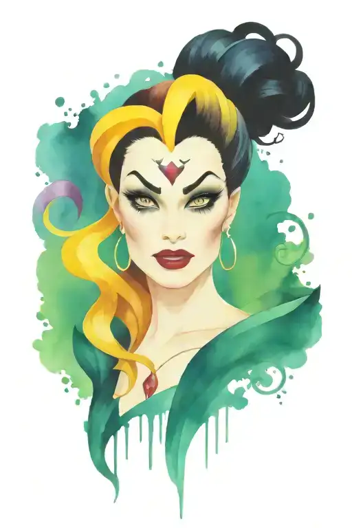 disney villain "pick your posion" tattoo design idea