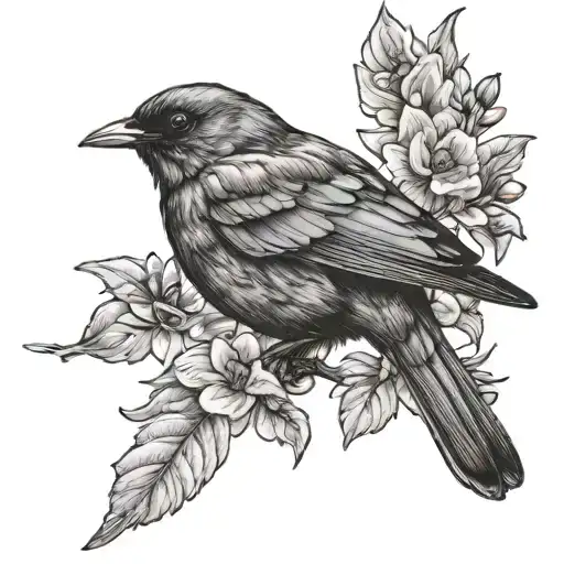 blackbird tattoo design idea
