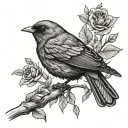blackbird tattoo design idea