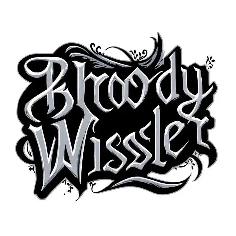 "Brody Wissler " fancy font The letters tattoo design idea