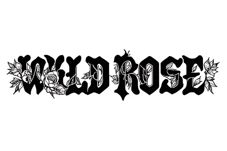 "wild rose" thorns and roses tattoo design idea
