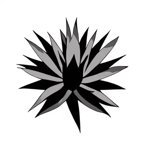 arizona flag, but replace the star with an agave plant tattoo design idea