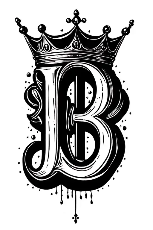 the word beautiful in cursive with a small crown on only the b tattoo design idea