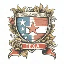 Texas flag tattoo design idea