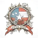 Texas flag tattoo design idea