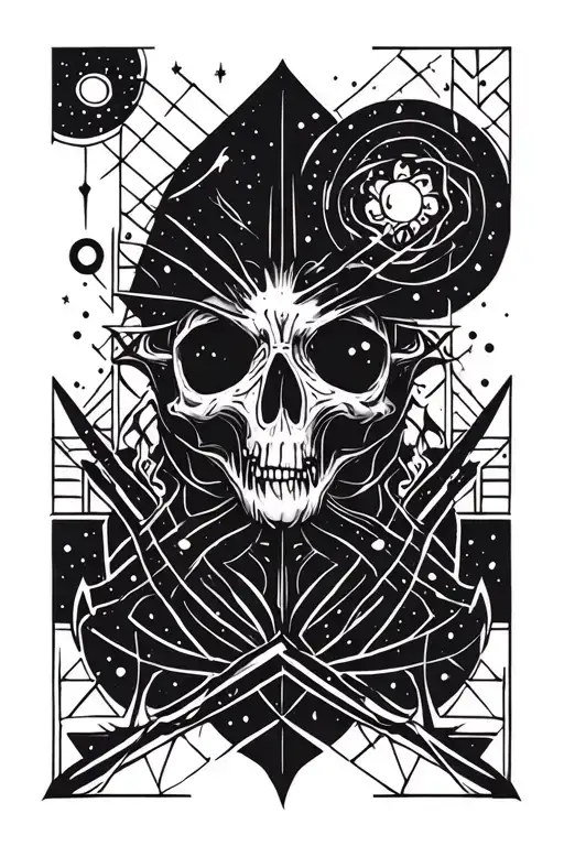 cosmic horror themed tattoo tattoo design idea