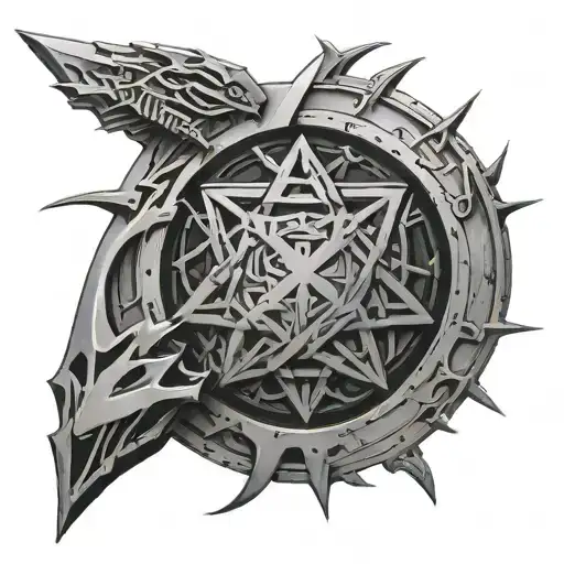 Fullmetal Alchemist Ourobourous, with 1st Law of Thermodynamcs Formula Engraved. tattoo design idea