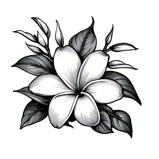 Frangipani tattoo design idea