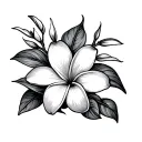 Frangipani tattoo design idea