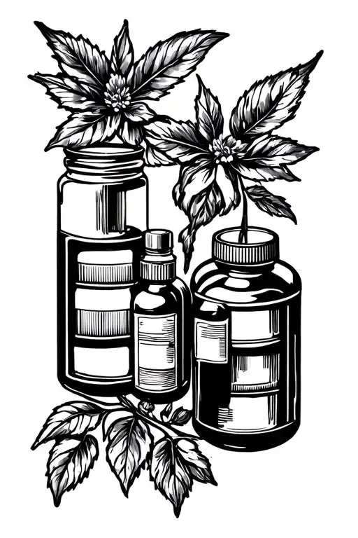 pharmacy tattoo design idea