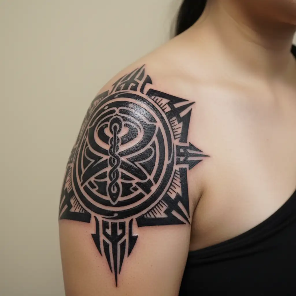 something that represents my chilean roots, my medical career, and spanish background tattoo design idea