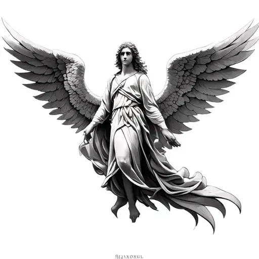Archangel Raphael tattoo design idea