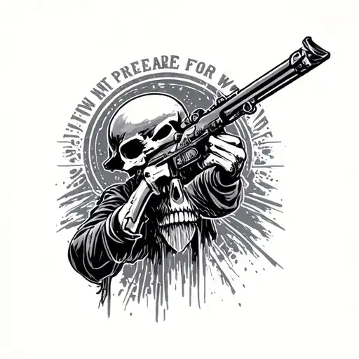 If you want peace prepare for war tattoo design idea