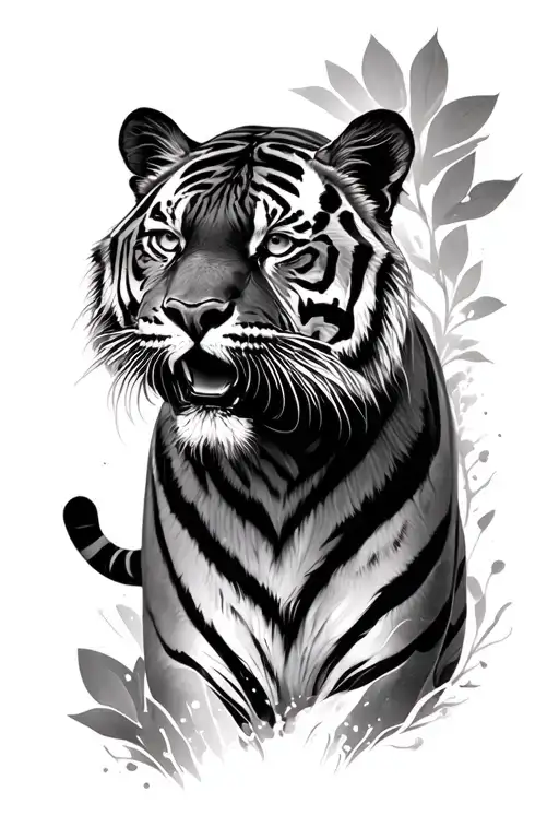 Bengal tiger tattoo design idea