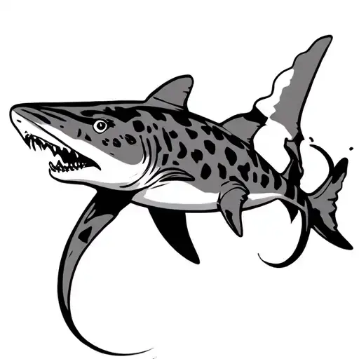 Leopard Shark tattoo design idea
