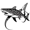 Leopard Shark tattoo design idea