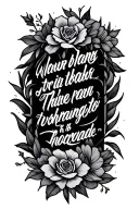 Proverbs 3:5-6 verse written tattoo design idea