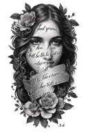 Proverbs 3:5-6 verse written tattoo design idea