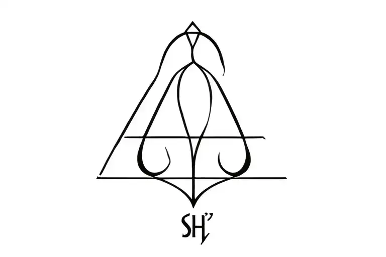 "Sh" law e symbol tattoo design idea