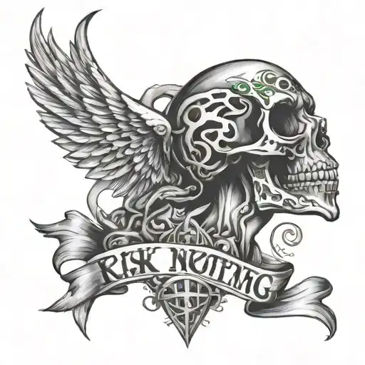 risk nothing gain nothing tattoo design idea