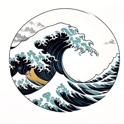 Great Wave tattoo design idea