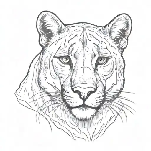 mountain lion tattoo design idea